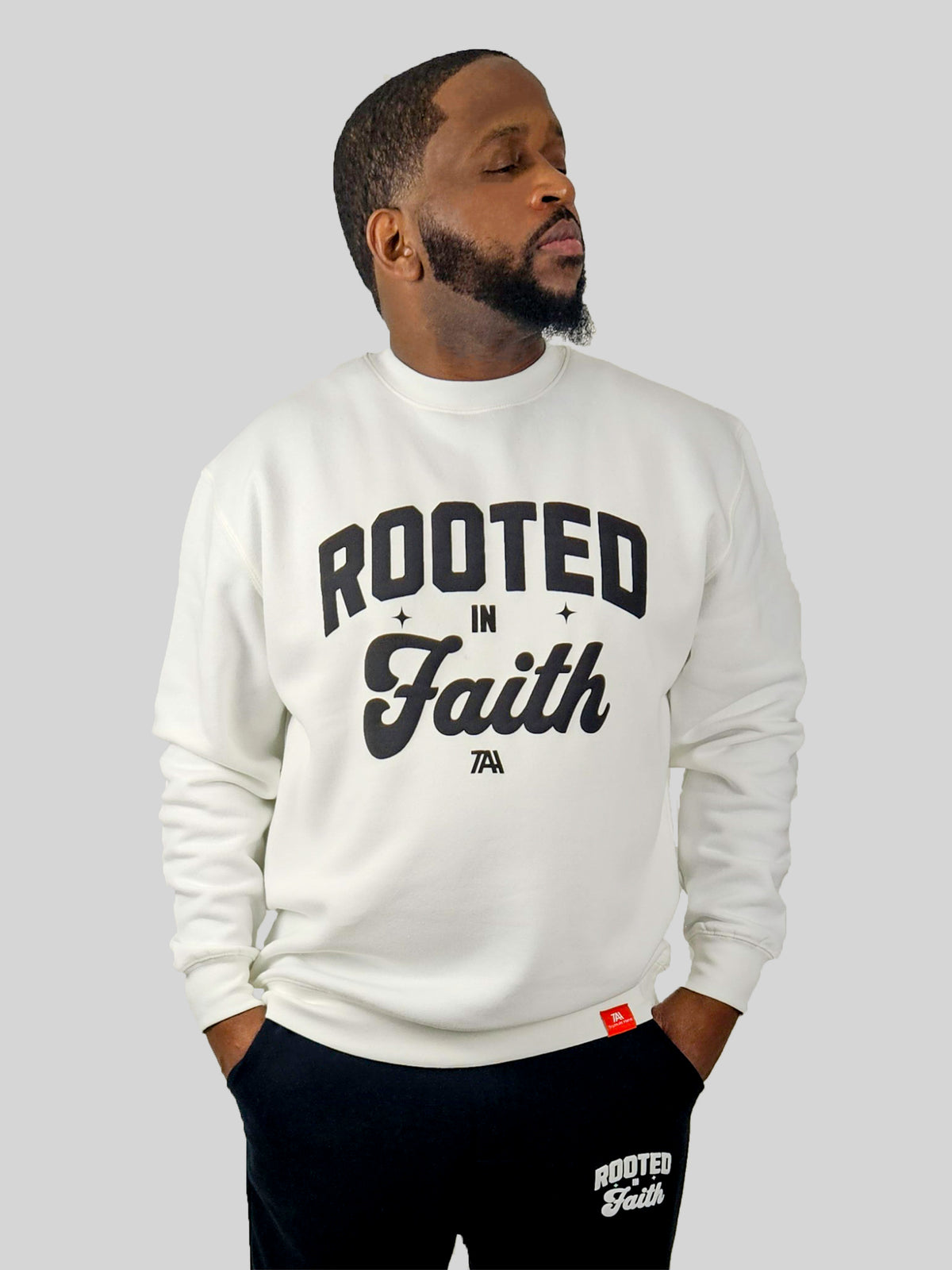 Rooted In Faith Crewneck - White