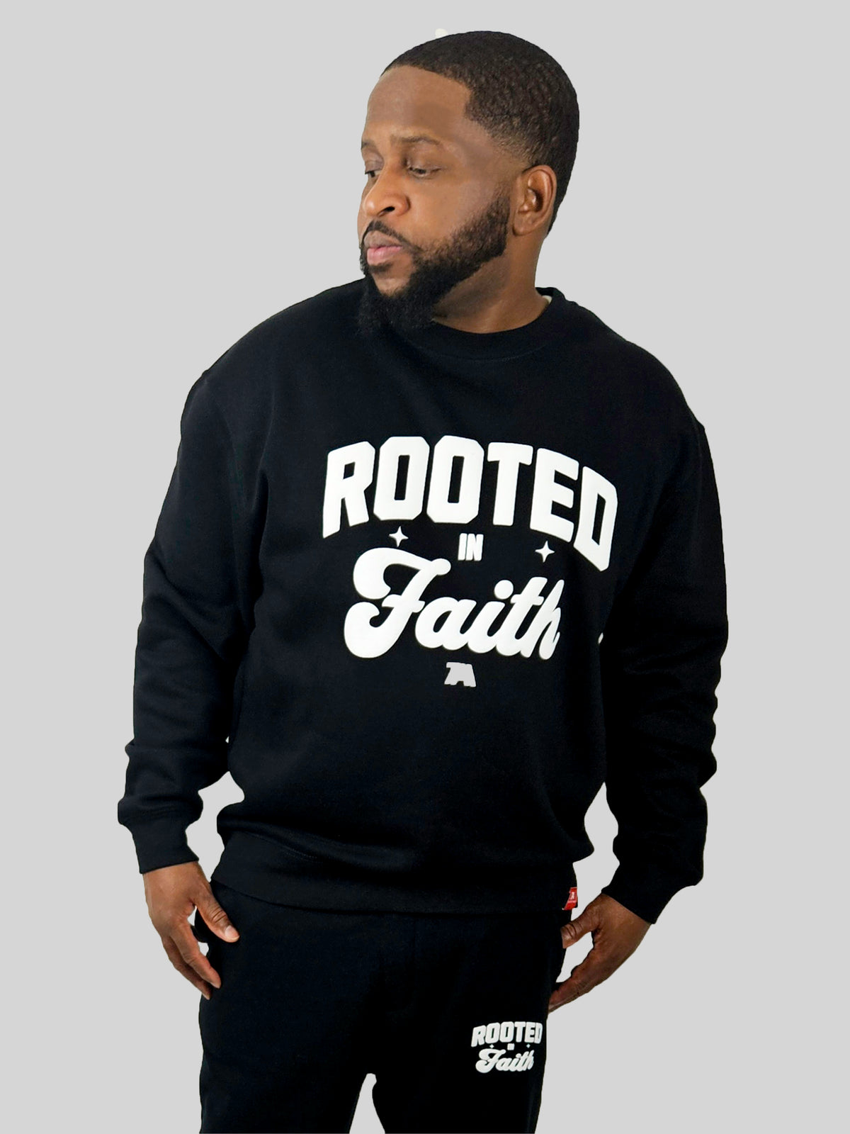 Rooted In Faith Crewneck - Black